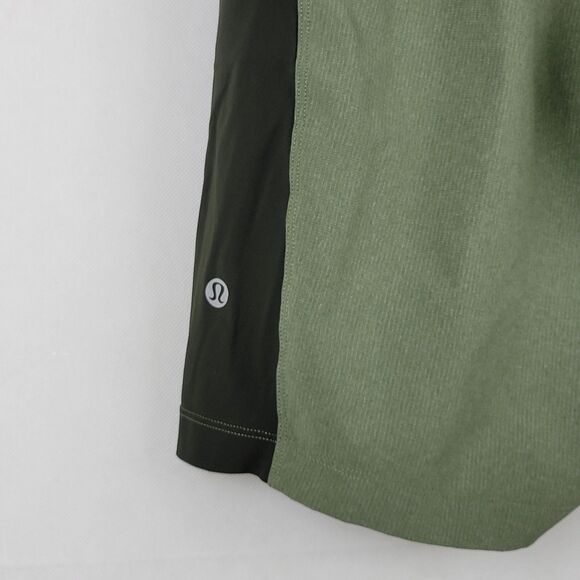 Lululemon Lined 9" Shorts Medium Olive Green Namaste At The Beach Gym Workout - Picture 11 of 11